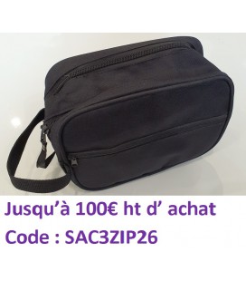 Sacoche double cloison "TRIPLE ZIP"