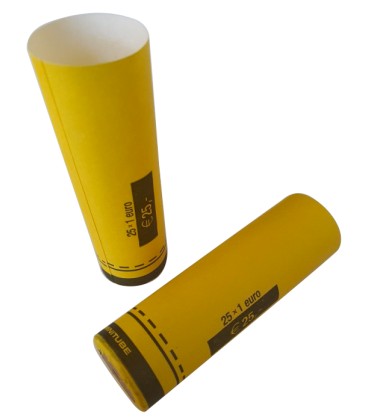 Tubes papier pour mise en rouleaux des pièces de 1 euros