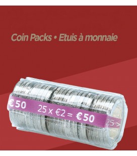 100 Étuis à monnaie - 2 € PET