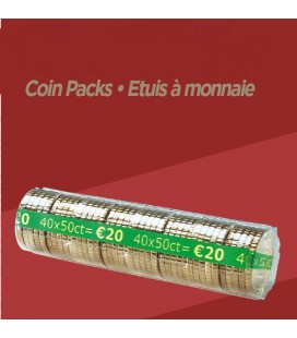 Rouleaux à monnaie pour 0.50 cts X100