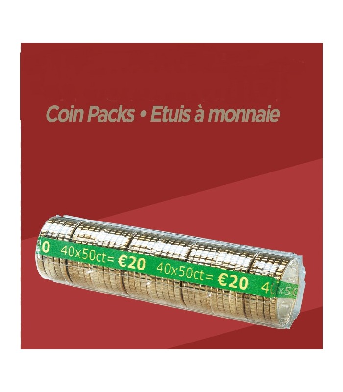 etuis à monnaie pour pièces de 0.50€ lot de 100