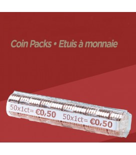 100 Étuis à monnaie - 0.01 € PET